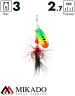 Блесна вращающаяся Mikado FOCUS №0 с мушкой серебро, 29