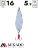 Блесна колеблющаяся Mikado HAMMER №3, 16 г., 5.9 см., серебро