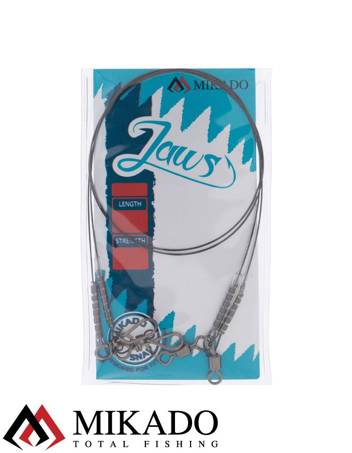 Поводок титановый Mikado JAWS LIGHT 35cm/10кг.( 2 шт.)