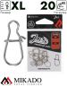 Застежка Mikado JAWS №XL, 20кг., никель (10шт.)