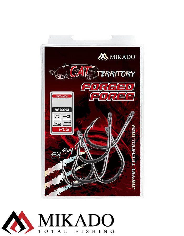 Крючки Mikado CAT TERRITORY - FORGED FORCE № 4/0 BN (4 шт.)