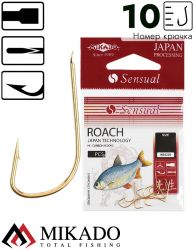 Крючки Mikado SENSUAL - ROACH № 10 G (с лопаткой) ( 10 шт.), HS9200-10G
