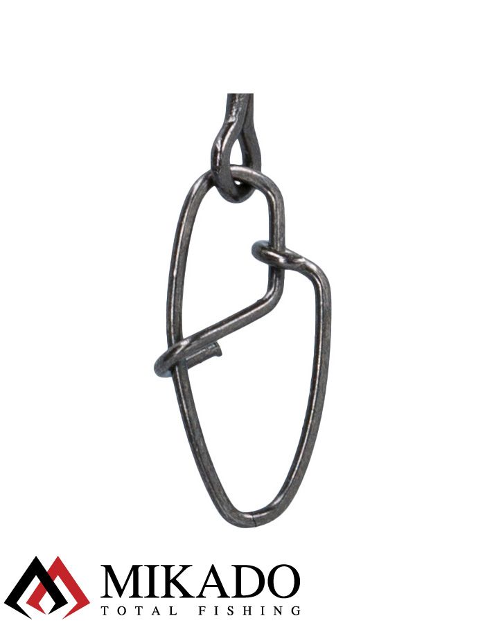 Застежка с вертлюжком Mikado New hooked snap № 10, тест 10 кг. (10 шт.)