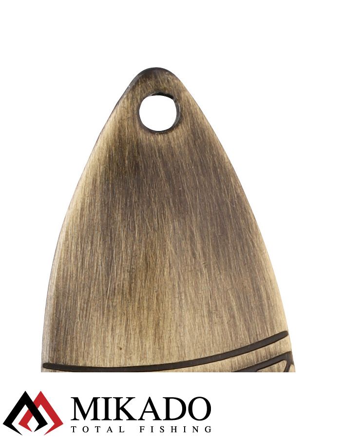 Блесна колеблющаяся Mikado ROACH №4, 16 г., 6.8 см., состаренная латунь