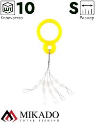 Стоппоры для бойлов Mikado - S прозрачный, силикон (10шт.) AMC-11507-S