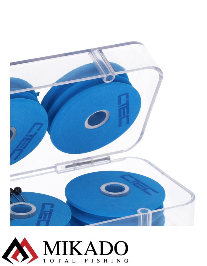 Поводочница Mikado 6 шпуль+булавки (16 x 6.2 x 4 cм) прозрачная UACH-H552