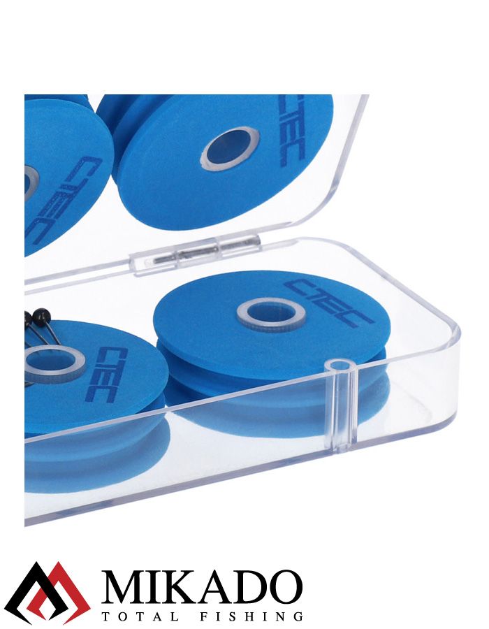 Поводочница Mikado 6 шпуль+булавки (16 x 6.2 x 4 cм) прозрачная UACH-H552