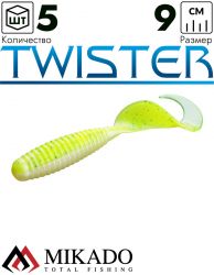 Твистер Mikado TWISTER 90 мм., 8 г., 16T (5 шт.)