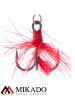 Блесна вращающаяся Mikado HYPNOTIC №0, 2.7 г., COOPER BLACK, с красной кисточкой, тройник BKK