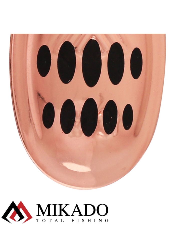 Блесна вращающаяся Mikado HYPNOTIC №0, 2.7 г., COOPER BLACK, с красной кисточкой, тройник BKK