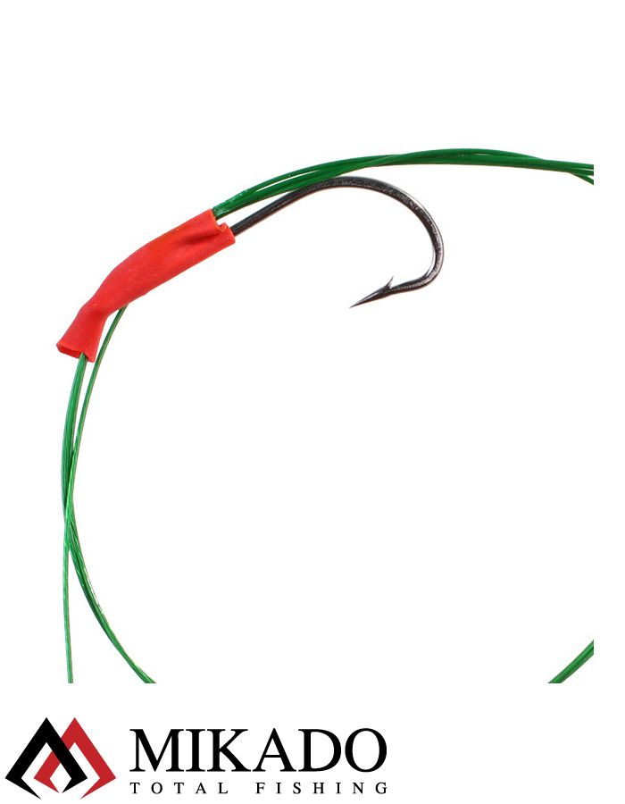 Система стальных поводков Mikado X-Plode с 2 тройниками 40 см., 10 кг. (2 шт.), ZG11-021