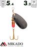 Блесна вращающаяся Mikado BLASTER №3, 5.4 г, чернёная, длина лепестка 32 мм.
