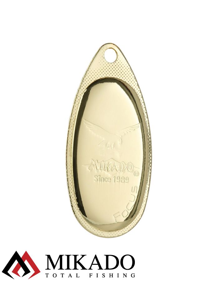 Блесна вращающаяся Mikado FOCUS №1, 3.1 г., золото 00, длина лепестка 21 мм.