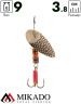 Блесна вращающаяся Mikado TROUT №1, 9 г., золото 00, длина лепестка 38 мм.