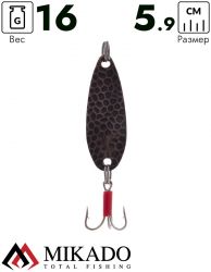 Блесна колеблющаяся Mikado HAMMER №3, 16 г., 5.9 см., состаренная медь