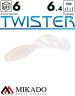 Твистер Mikado TWISTER 64 мм., 2.7 г., PEARL (6 шт.)