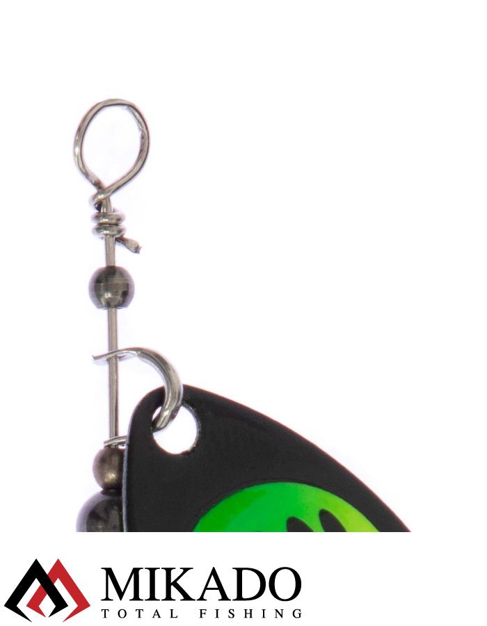 Блесна вращающаяся Mikado HYPNOTIC №0, 2.7 г., FIRETIGER, с красной кисточкой, тройник BKK