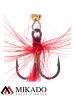 Блесна вращающаяся Mikado HYPNOTIC №0, 2.7 г., FIRETIGER, с красной кисточкой, тройник BKK