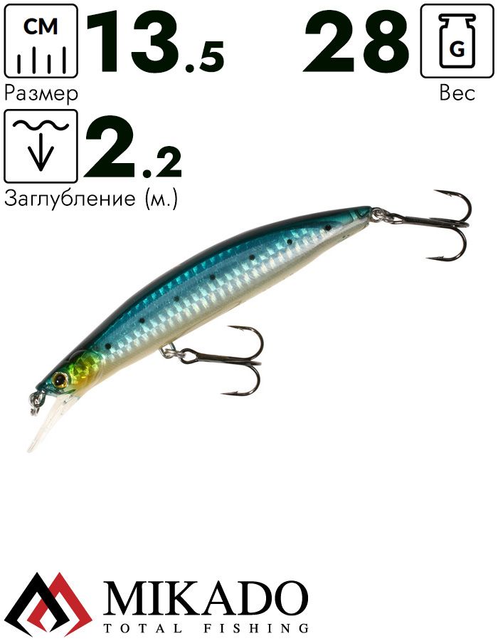 Воблер Mikado SHALLOW MINNOW 13.5 см. / 06 - тонущий