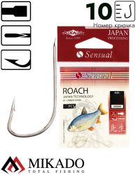 Крючки Mikado SENSUAL - ROACH № 10 NI (с лопаткой) ( 10 шт.), HS9200-10N