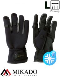 Перчатки рыболовные неопреновые Mikado UMR-02 размер L