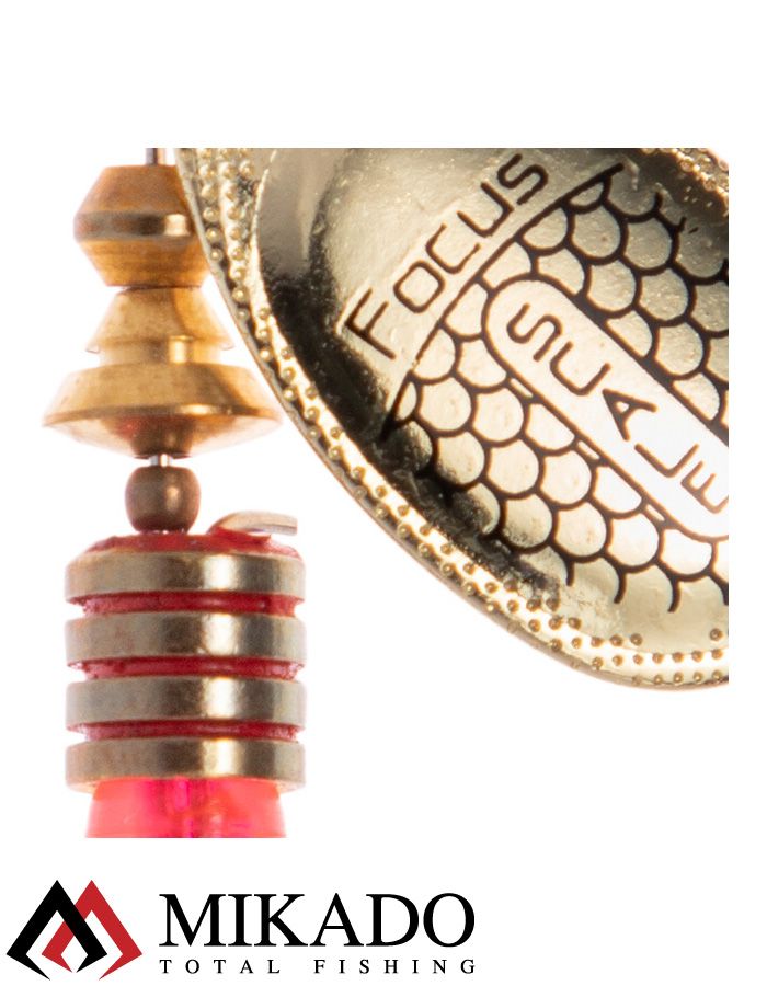 Блесна вращающаяся Mikado FOCUS №1, 3.1 г., золото 25, длина лепестка 21 мм.