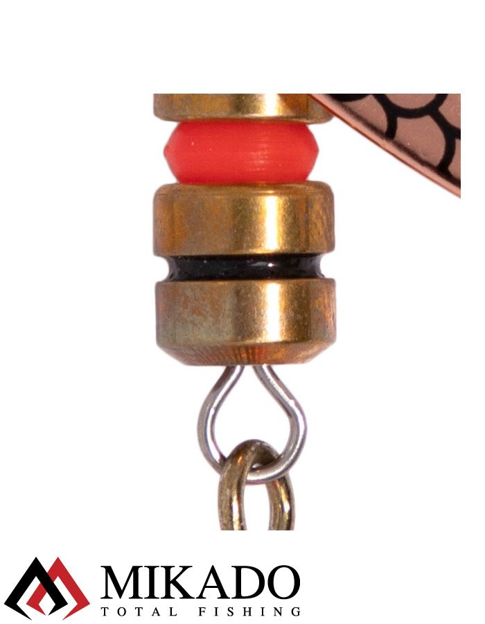 Блесна вращающаяся Mikado TROUT №1, 9 г., медь 00, длина лепестка 38 мм.