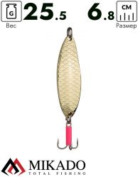 Блесна колеблющаяся Mikado STAR №2, 25.5 г., 6.8 см., золото