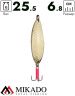 Блесна колеблющаяся Mikado STAR №2, 25.5 г., 6.8 см., золото