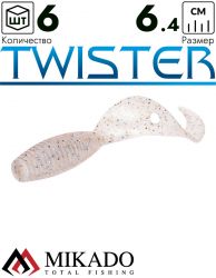 Твистер Mikado TWISTER 64 мм., 2.7 г., PEPPER PEARL (6 шт.)
