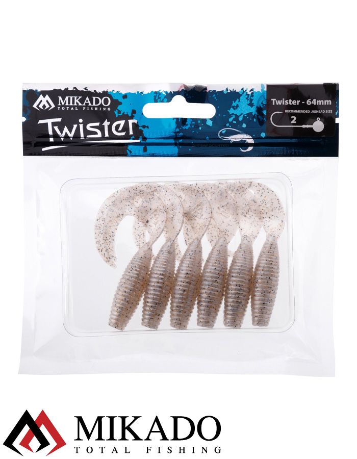 Твистер Mikado TWISTER 64 мм., 2.7 г., PEPPER PEARL (6 шт.)