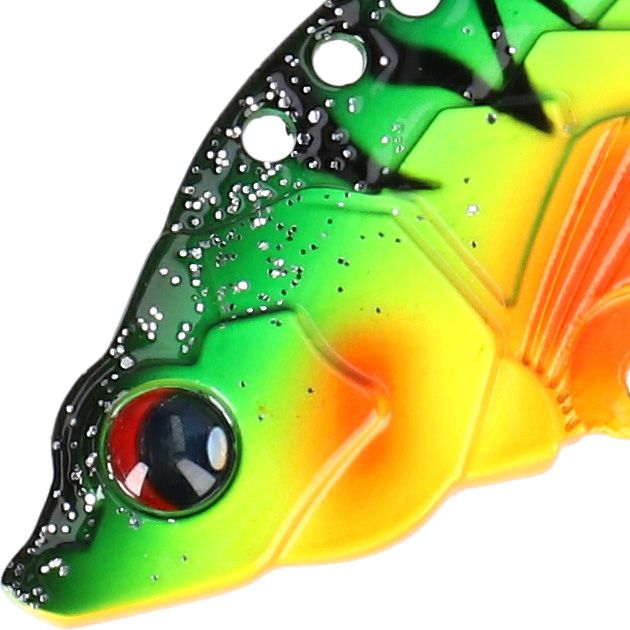 Блесна цикада Mikado CICADA M-VIB № 3, 26 г., 7,5 см., FIRE TIGER, тройник+двойник