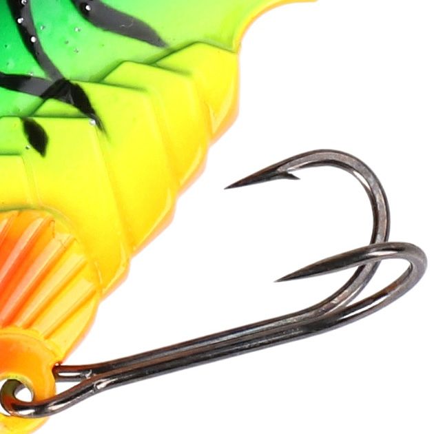 Блесна цикада Mikado CICADA M-VIB № 3, 26 г., 7,5 см., FIRE TIGER, тройник+двойник