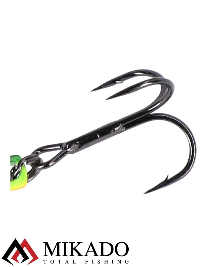 Блесна цикада Mikado CICADA M-VIB № 3, 26 г., 7,5 см., FIRE TIGER, тройник+двойник