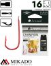 Крючки Mikado SENSUAL - CHAMPION № 16 RED (с лопаткой) ( 10 шт.)