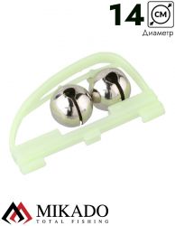 Сигнализатор поклёвки двойной бубенчик Mikado на фидерный хлыст AMR02-1198-14