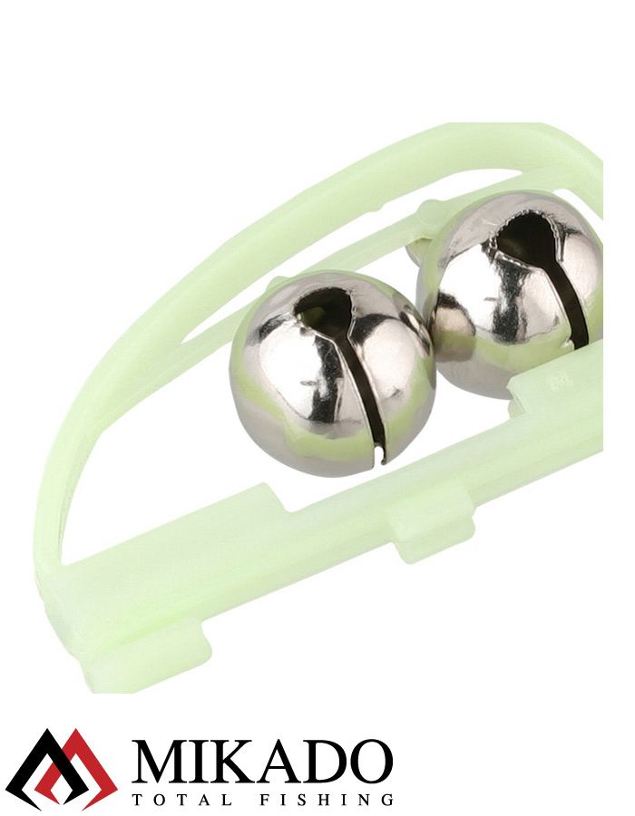 Сигнализатор поклёвки двойной бубенчик Mikado на фидерный хлыст AMR02-1198-14
