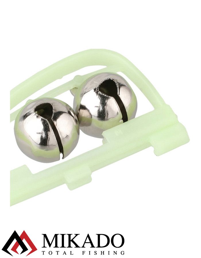 Сигнализатор поклёвки двойной бубенчик Mikado на фидерный хлыст AMR02-1198-14