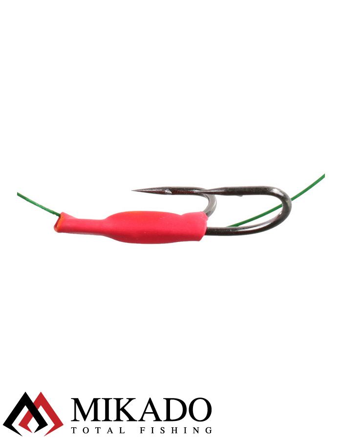Система стальных поводков Mikado X-Plode с тройником и крючком 40 см., 10 кг.( 2 шт.)