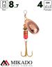 Блесна вращающаяся Mikado BLASTER №4, 8.7 г., медь 00, длина лепестка 40 мм.