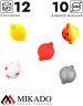 Набор бусин Mikado SURFCAST MIX COLOR (разноцветные, шар с бубышками, 10 мм) упак.= 12шт.