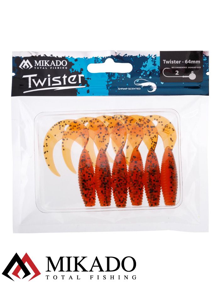 Твистер Mikado TWISTER 64 мм., 2.7 г., PEPPER TEA (6 шт.)