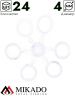 Бандаж для насадок Mikado - Method Feeder силикон 4 мм., прозрачные (24 шт.)