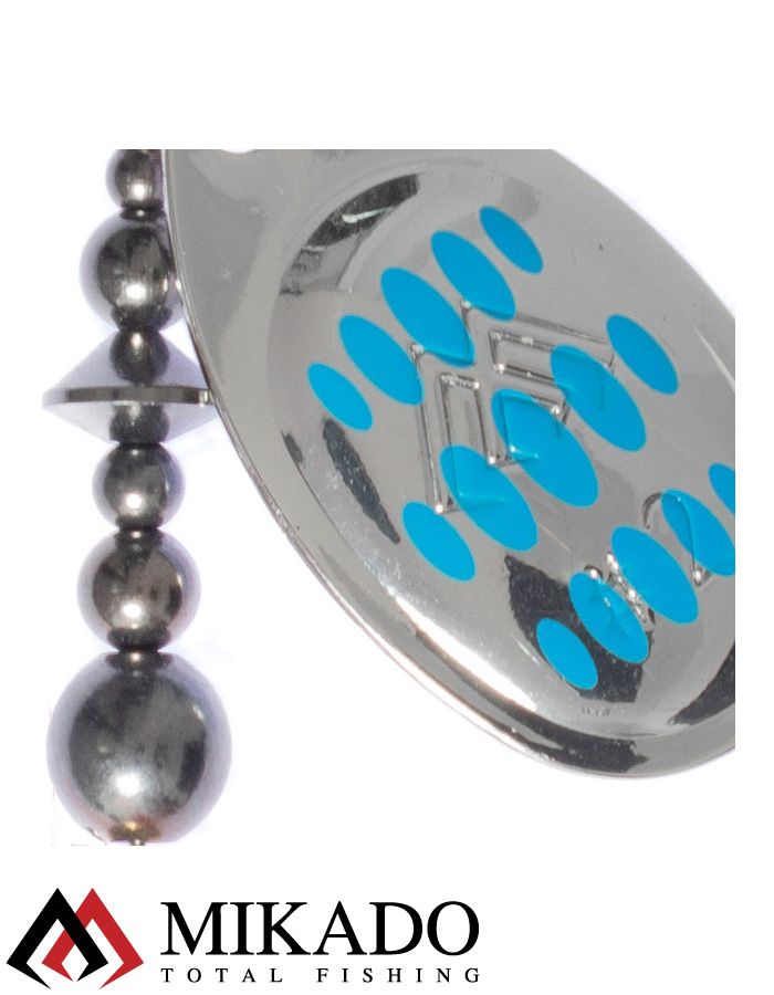 Блесна вращающаяся Mikado HYPNOTIC №0, 2.7 г., SILVER BLUE, с красной кисточкой, тройник BKK