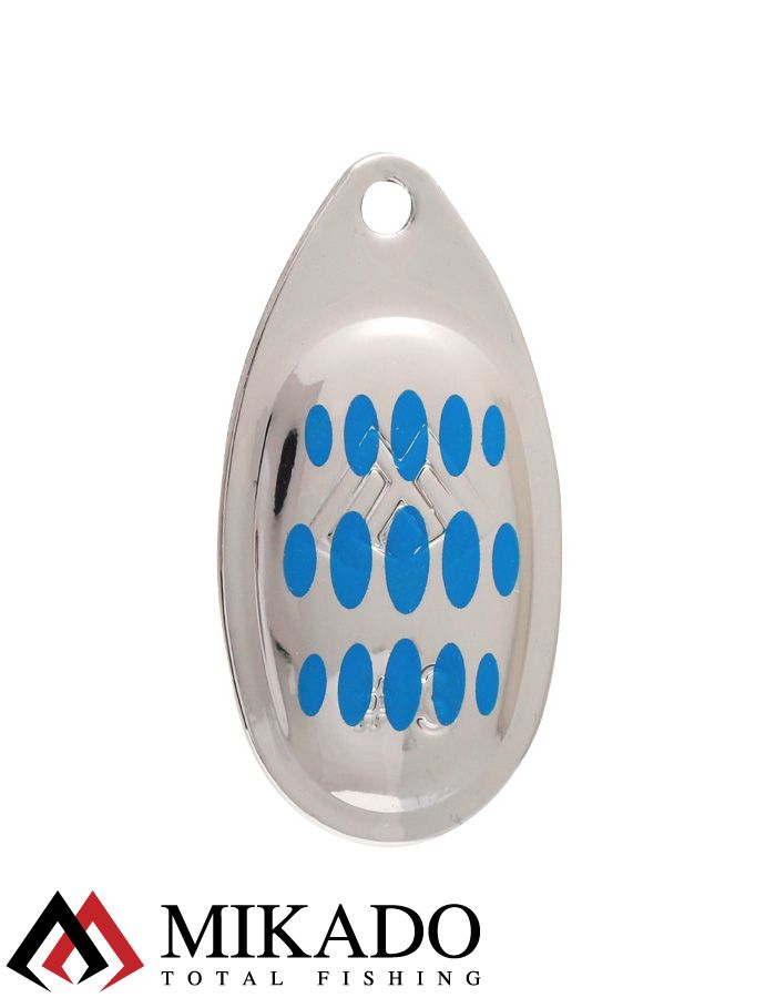 Блесна вращающаяся Mikado HYPNOTIC №0, 2.7 г., SILVER BLUE, с красной кисточкой, тройник BKK