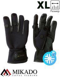 Перчатки рыболовные неопреновые Mikado UMR-02 размер XL