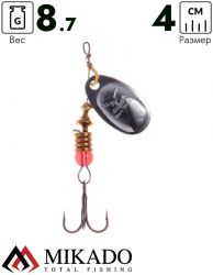 Блесна вращающаяся Mikado BLASTER №4, 8.7 г., серебро 00, длина лепестка 40 мм.