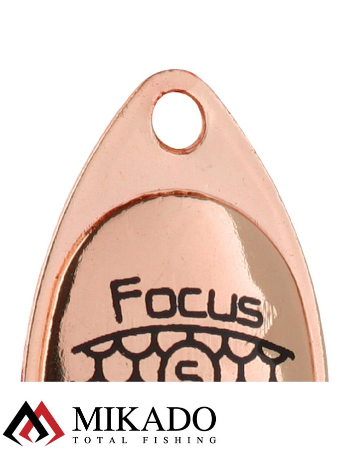 Блесна вращающаяся Mikado FOCUS №1, 3.1 г., медь 25, длина лепестка 21 мм.