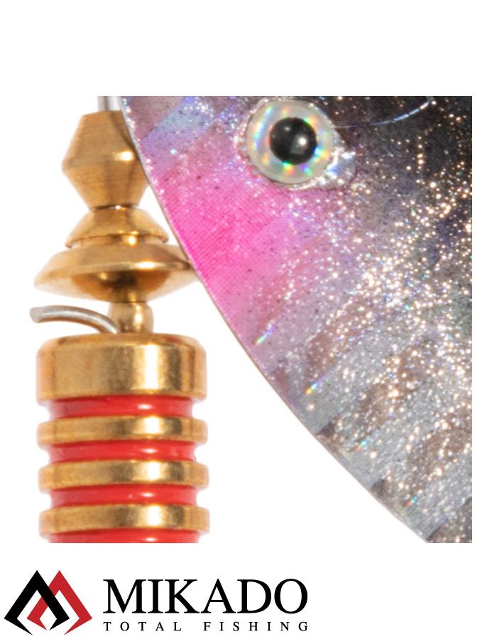 Блесна вращающаяся Mikado STREAM №1, 3.3 г., серебро 61 HOLO, длина лепестка 32 мм.