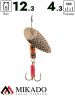 Блесна вращающаяся Mikado TROUT №2, 12.3 г., золото 00, длина лепестка 43 мм.
